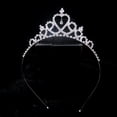 thumbnail image 3 of Jiaroswwei Kid Girls Elegant Heart Rhinestone Embedded Bridal Princess Tiara Crown Headband, 3 of 7