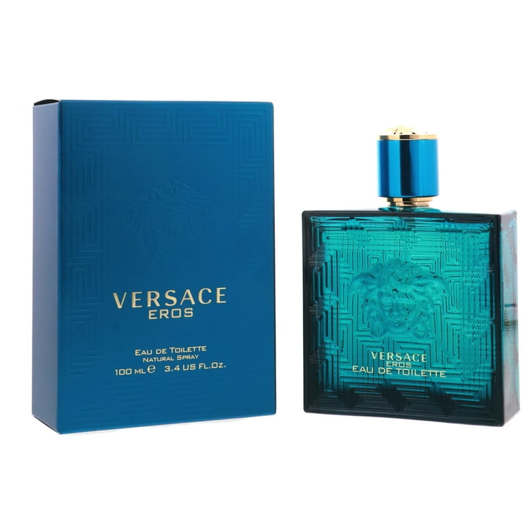 Versace Eros Cologne Perfume Pour Homme, Eau De Toilette Spray 3.4