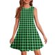 thumbnail image 3 of Girls Summer Dress Tween Dresses Sleeveless Plaid A-Line Dress Casual Summer Dress for Kids with Comfortable Fit and Stylish Design ,Sie:130, 3 of 7