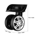 thumbnail image 2 of 4-Pack Universal Suitcase Wheels Replacement Set, Heavy Duty Luggage Trolley Casters for Trunk and, 2 of 10