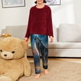 thumbnail image 6 of Pofeuu Lonely Night Sky Wolf Print Teenagers' Pajama Pants, Soft Lounge Pajama Pants with big pockets for Men Plaid Pj Bottoms-Large, 6 of 6