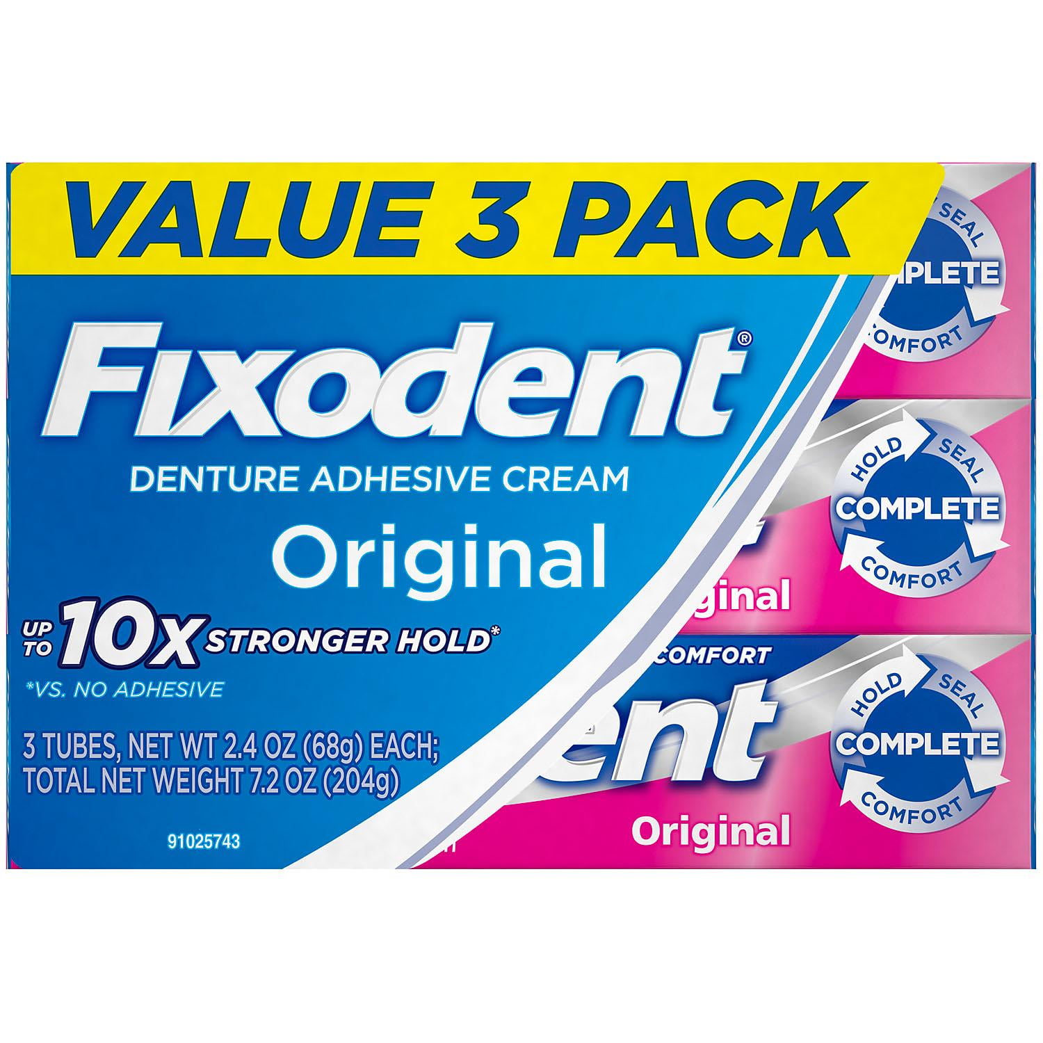 The Fixodent Complete Original Denture Adhesive Cream (2.4 fl. oz., 3