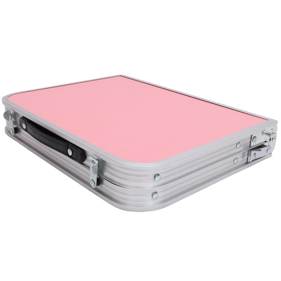 WORGEOUS Picnic Table Aluminum Alloy Table Dormitory Table 60x40x28CM Pink