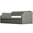thumbnail image 3 of MODERNLUXE Upholstered Twin Size Daybed with Trundle for Bedroom, Gray, 3 of 15
