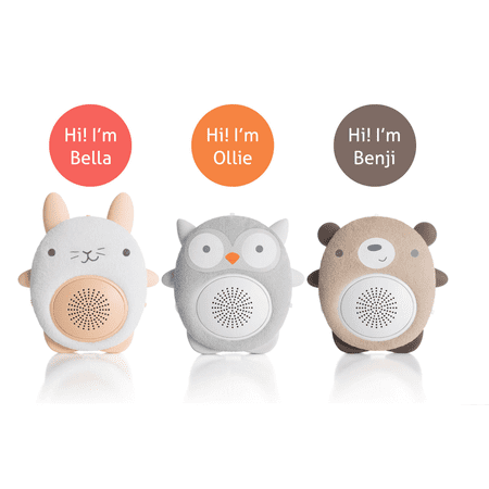 Wavhello Soundbub White Noise and Bluetooth Sound Machine | Portable Sleep Soother – Benji the Bear, Brown