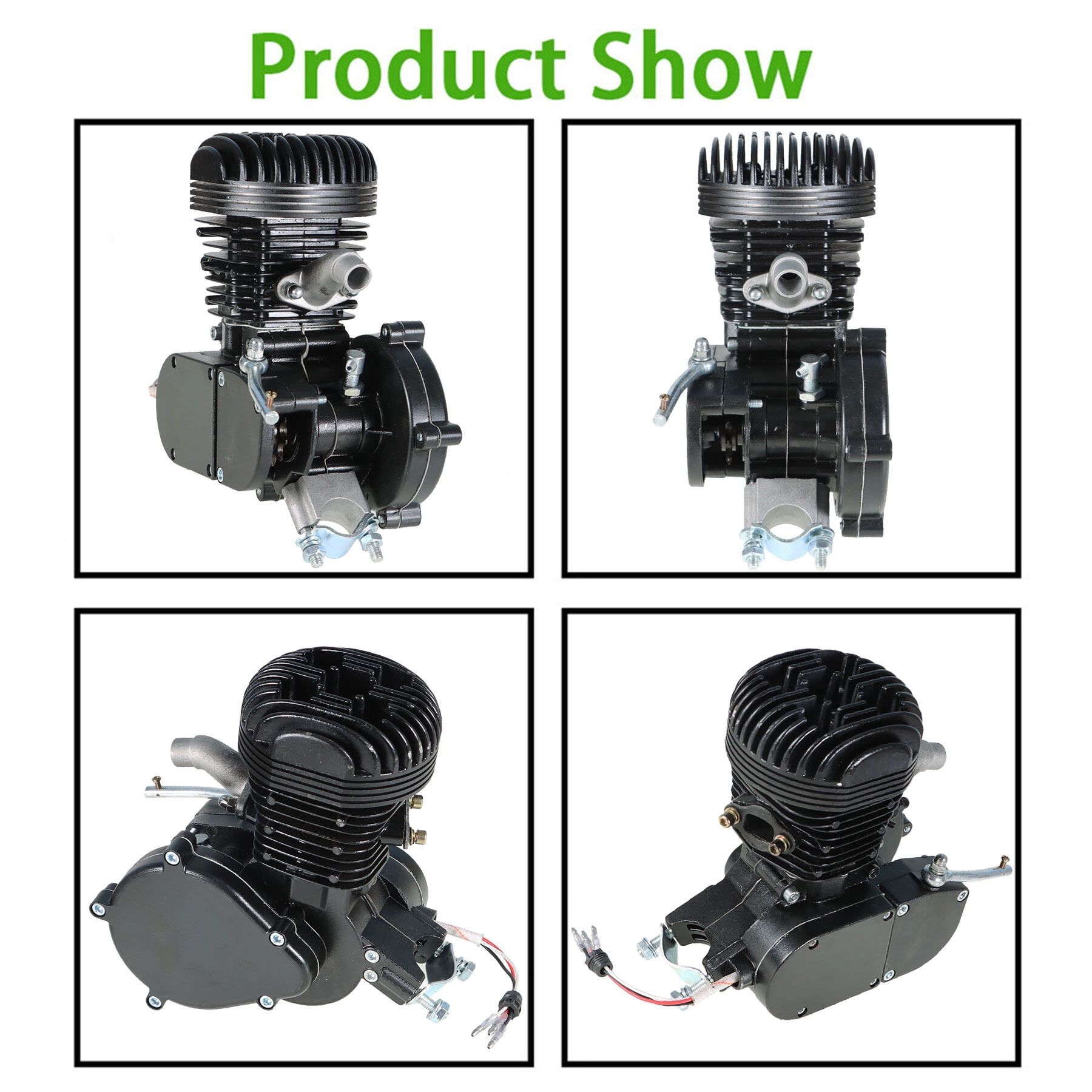 LABLT 2-Stroke Black 100cc Bicycle Motor Kit Bike Motorized Petrol Gas Engine Set