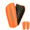 Orange, variant on 2 Packs Soccer Shin Protector PP EVA Honeycomb Shell & Grid EVA Buffer Foam,Multiple Colors & Size Curve-Fit Anti-Collision Shock Absorption for Football/Soccer Sports Protection