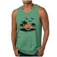 thumbnail image 2 of Xysaqa Mens Tank Tops Funny Print Summer Beach Hawaiian Shirt Cotton Sleeveless Muscle Shirts for Men Gym Workout Tanks Top Casual Bodybuilding Fitness Basic Tee S-2X, 2 of 5