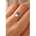thumbnail image 2 of Princess Perfect Tiara Crown White Pearl Sterling Silver Band Ring-7, 2 of 7