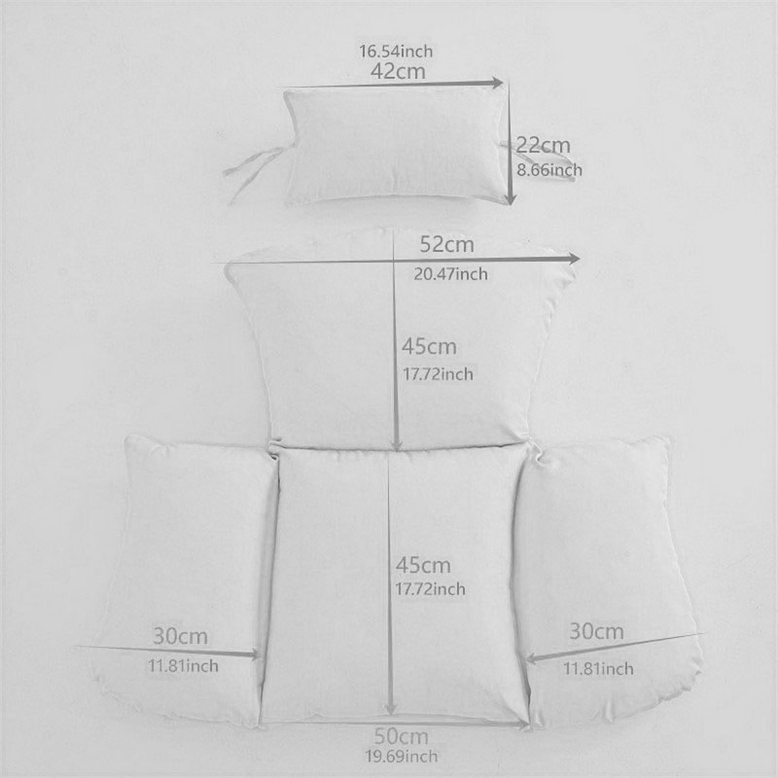 oshhni Egg Chair Cushion Hanging Seat Cushion for Family Balcony Outdoor Gray