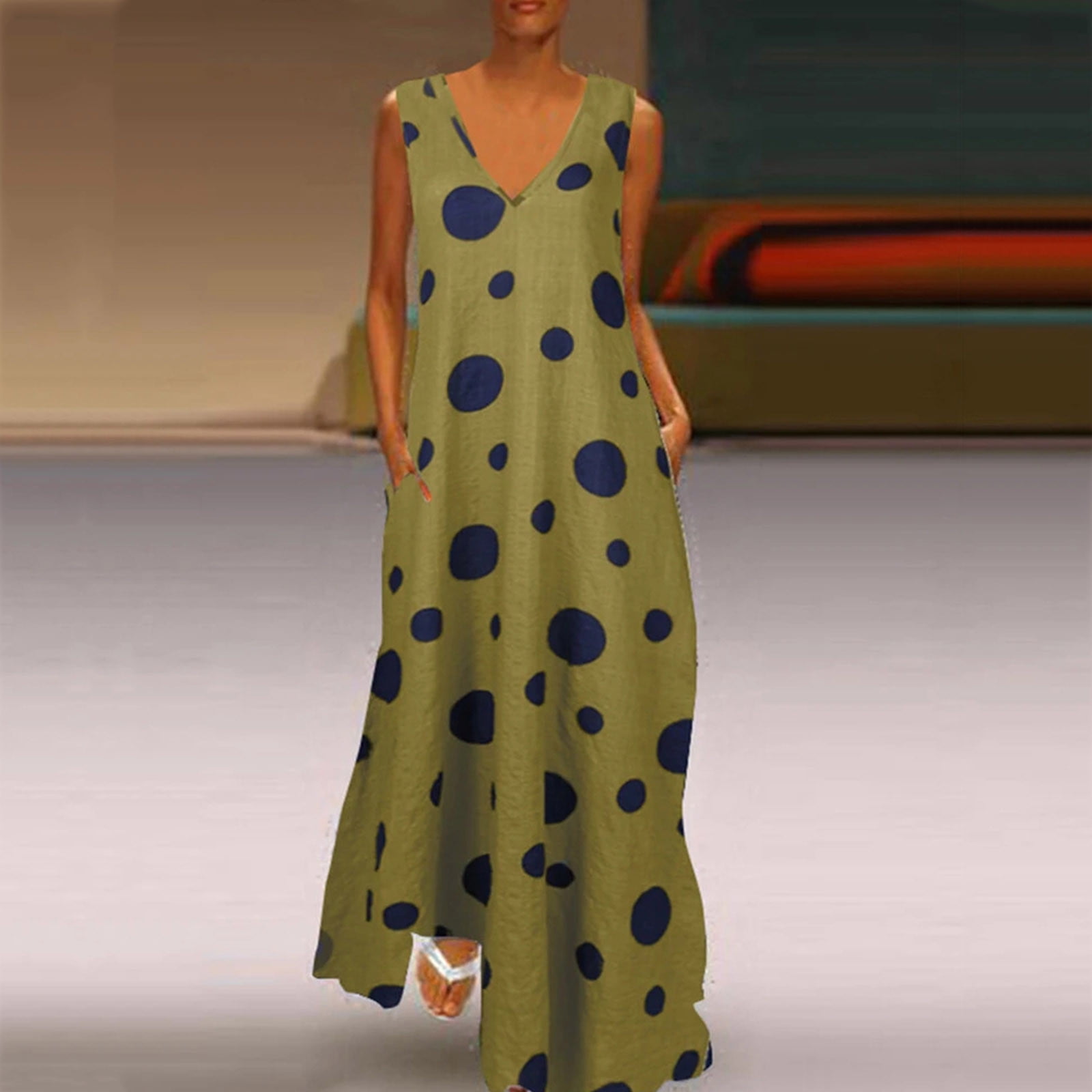 2019 Fashion!Women Summer Casual Loose Maxi Dress Leafs Printed Short Sleeve Plus Size Retro Sundress 2019 Fashion!Women Summer Casual Loose Maxi Dress Leafs Printed Short Sleeve Plus Size Retro Sundress