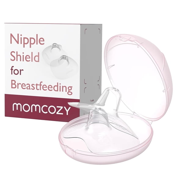 Momcozy Floral Contact Silicone Nipple Shield for Breastfeeding, Made Without BPA/BPS, 17mm, 1 Pair