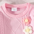 thumbnail image 5 of shoper Floral Print Girls Two Piece Set Long Sleeve Top and Pants Casual Outfit for Toddlers, 2T Girls Clothes, 5 of 6
