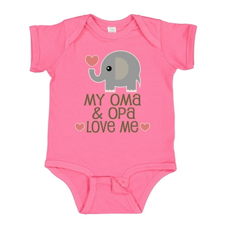 

Inktastic Oma and Opa Love Me Gift Baby Boy or Baby Girl Bodysuit