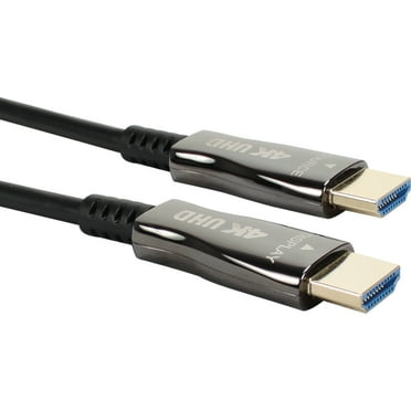 QVS 45-Meter Active HDMI UltraHD 4K/60Hz 18Gbps with Ethernet High Speed Cable, Black