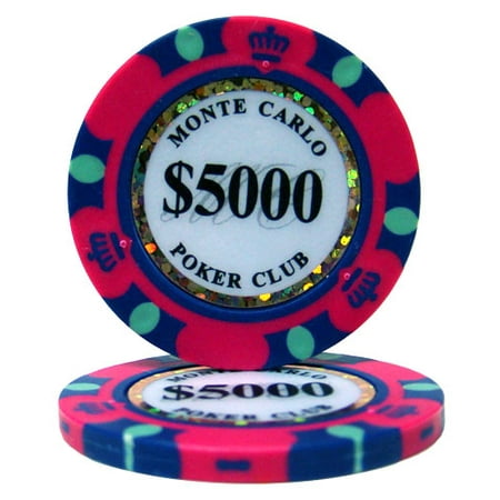 Monte Carlo Casino Chips - $5,000 Monte Carlo 14 Gram Poker Chips