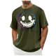 thumbnail image 5 of Top de Manga Corta, Hombre Casual Impreso Cuello de la Tripulación Camiseta, Manga Corta Blusa de Verano Poliéster, 5 of 9