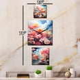 thumbnail image 3 of Designart "The Graceful Barrier of the Coral Reef" Beach & Ocean Oversized Wall Clock - Set Of 3 - Multipanel Clock For Living Room Décor - Large Nautical & Coastal Wall Clock, 3 of 6