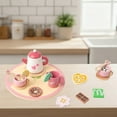 thumbnail image 6 of ChicYu Simulated Tea Set Pretend Play Set Wooden Toy Tea Set with Tray Safe and Durable for Kids Pretend Tea Party Role Playing, 6 of 7
