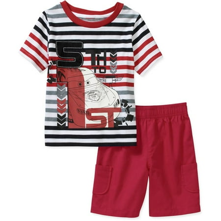 Disney Baby Boys' Cars 2 Piece Tee And S