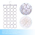 thumbnail image 4 of FRCOLOR tie rack 2pcs 28-circle Scarf Racks Tie Racks Multi-purpose Circle Scarf Racks Wardrobe Belt Storage Racks Environmentally Friendly Hangers Scarf Hook Racks(Mixed Color),25.2"X14.37"X0.2", 4 of 4