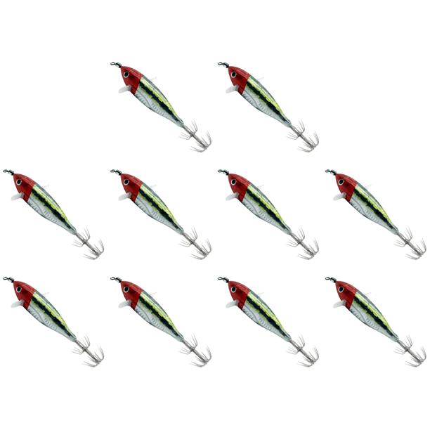 Anzuelo para Camarones Jigging Calamar Herramienta Pesca Nocturna Con Cebo Artificial Brillante 5 5g (estilo F)
