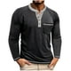 thumbnail image 2 of pstuiky Camisas casuales de manga larga para hombre, Blusas casuales de manga larga con cuello redondo, botones, cuadros, bolsillos y bloques de color para hombre Tops casuales para hombres m, 2 of 8