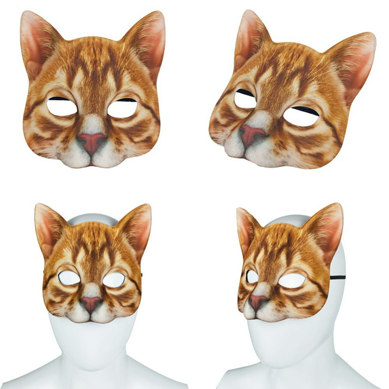 orange tabby cat therian mask  Cat mask, Animal masks, Animal