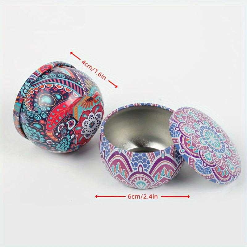 10Pcs / 20Pcs Candle Tins, DIY Round Containers With Lids For Candle Making, Floral Printed Candle Holder For Arts & Crafts, Storage & More