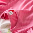 thumbnail image 3 of LOVZFMLL Robe d'Été à Manches Courtes à Volants Col Rond Broderie Dentelle Jupe Princesse avec Nœud, 3 of 3
