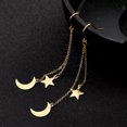thumbnail image 5 of Star Moon Long Tassel Dangle Earring Women Stainless Steel Drop Earrings, 5 of 8