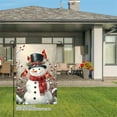 thumbnail image 3 of JOOCAR Snowman with Cardinals Garden Flag for Winter Christmas Home Outdoor Garden Yard Door Decor 12x18 inch, 3 of 5