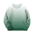 thumbnail image 4 of Fmbrln Girls Fleece Sweatshirts Long Sleeve Crew Neck Sweatshirts Casual Loose Gradient Print Pullover Tops with Pockets, Sizes 2-11Y, 4 of 5