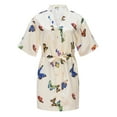 thumbnail image 1 of Pijamas Para Niños Pequeños Niños Bebé Niño Niña Estampado Kimono De Verano Batas Albornoz Ropa De Dormir Abrigo Beige Odeerbi  LM103-970, 1 of 9