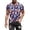 Purple, variant on Mens Easter Shirts Fashion Digital 3D Printed Short Sleeve Base Loose Mens Clothing,Gold,XL