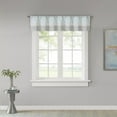 thumbnail image 5 of Madison Park Stripes 50" x 18" Adult Curtain Valance with Pintuck Details for Indoor Use in Aqua, 5 of 6