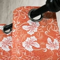 thumbnail image 3 of Ambesonne Burnt Orange Grommet Curtain, Tropical Hibiscus, 50" x 96", Burnt Orange and White, 3 of 6