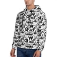 thumbnail image 3 of Salouo Black White Halloween Pattern Men's Fall Hoodie Sweatshirt,Sport Hoodie with Pockets for Men Pullover Casual Hooded Sweatshirt-Small, 3 of 7