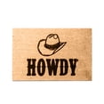 thumbnail image 1 of Denim ‘Howdy’ Doormat – Non-Slip Welcome Mat for Front Door & Entrance Decor, 1 of 4