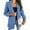 Blue, variant on Aloohaidyvio Blazers for Women Fall Winter Women's Casual Blazer Jackets Long Sleeve Open Front Button Work Office Suit Jacket with Pockets