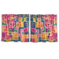 thumbnail image 7 of Yayeee Kitchen Curtains Tier Set of 2 Light Filtering 57"x24" Over Sink Window Panels, Art Map, 7 of 7