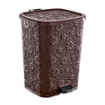 thumbnail image 3 of Superio Step-On Trash Can, Lace Design, 12.6 Qt. (Beige and Brown), 3 of 4