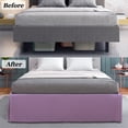 thumbnail image 3 of PiccoCasa Bed Skirt Double Brushed Microfiber with Dust Ruffle, King Light Purple, 3 of 7