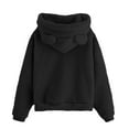 thumbnail image 3 of Girls Sherpa Fleece Pullover Hoodie Long Sleeve Soft Plush Hooded Sweatshirt Casual Loose Fit Top, 3 of 4