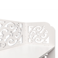 thumbnail image 3 of Hassch Wood-Plastic Freestanding Shoe Rack, 5-Tiers Shoe Storage Organizer, Shoe Shelf with Hollow Carved Design, Space Saving, White, 3 of 6