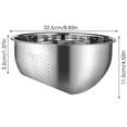 thumbnail image 3 of asddcavvf Stainless Steel Rice Washing Thickened Kitchen Colander for Washing Rice Vegetables and Fruits Durable & Proof Catch Cover Hole Screen, 3 of 7