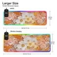thumbnail image 3 of Orange Gradient Watercolor Flower Wireless Charging RGB Gaming Mouse Pad Large Keyboard Mat Rubber Base 13 Light Modes, 3 of 6