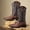 Brown, variant on Men’s Vintage Embroidered Western Cowboy Boots Mid-Calf Pull-On Country Riding Boots with Stacked Heel for Rodeo Ranch Casual Everyday Wear