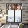 thumbnail image 2 of Leaf Block Multicolor Curtain Valances Farmhouse Design Window Treatment Decor Blackout Rod Pocket for Windows Living Room Kitchen 54" x 18", 2 of 5
