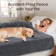 thumbnail image 6 of Grey 60" x 80" Pet-Friendly Waterproof Throw Blanket for Bed and Couch, 6 of 8